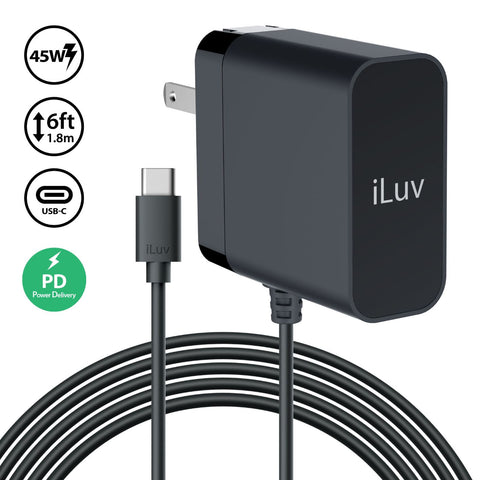 45W Fast Wall Charger with 6ft USB-C Cable