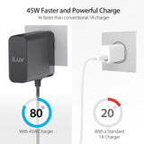 45W Fast Wall Charger with 6ft USB-C Cable