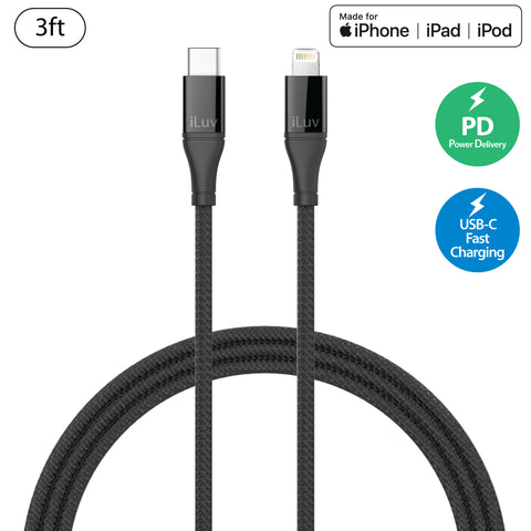 USB-C to USB-A Sync & Charge Cable (3 ft) – iLuv Creative Technology