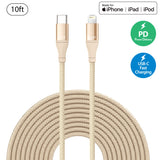 Fast Charging USB-C to Lightning Cable  3ft/6ft/10ft